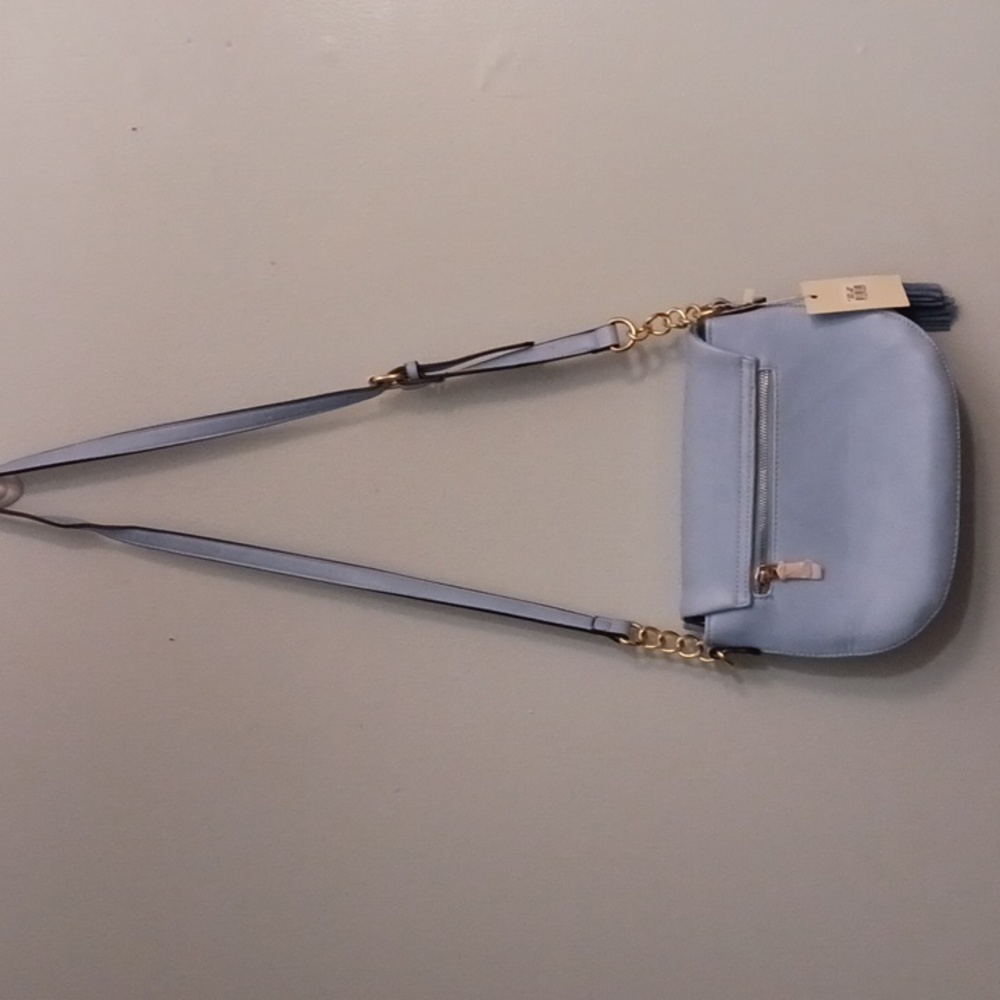 Isabelle size small women's crossbody bag in light blue. - Picture 6 of 17